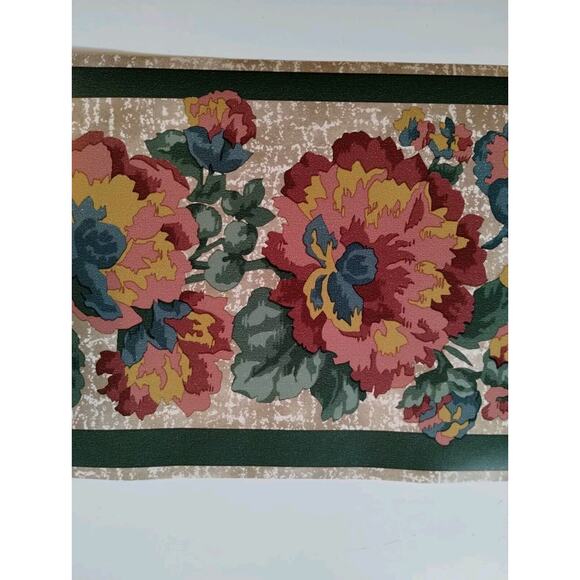 Imperial Wallcovering Pre-pasted Decorative Wall Border - Red/Pink/Gold - 5 yds - Picture 3 of 4